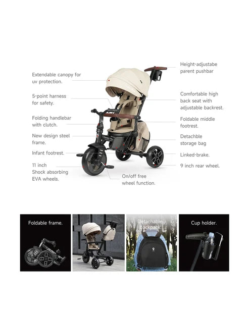 Qplay Comfo Max 7 in 1 Trike Stroller