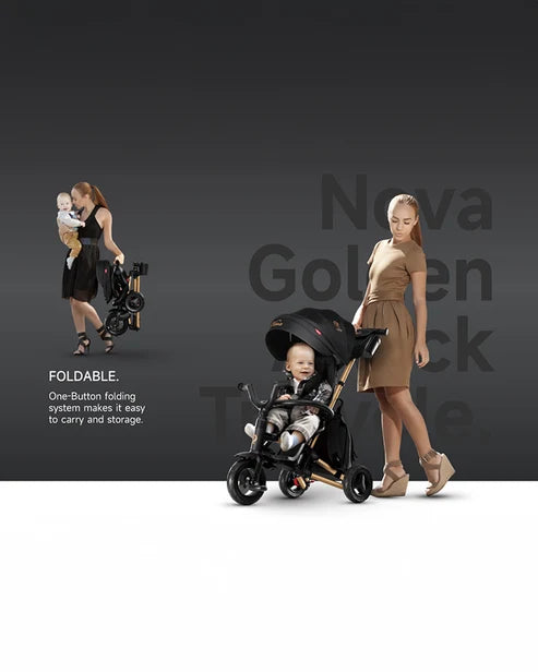 Qplay Trikes Nova Limited Edition Golden Black - 10 to 72 Months