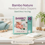 Bambo Nature Newborn Baby Diapers Size 0 Xxs 1 to 3 kg 24 Count
