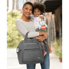 Skip Hop Mainframe Wide Open Backpack Diaper Bag Grey