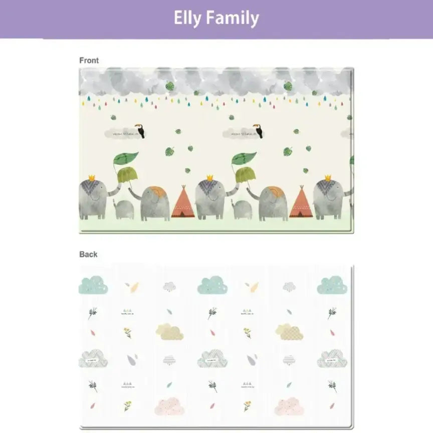 Dwinguler Large Playmat Elly Family Reversible Baby Mat