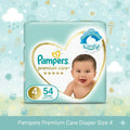 Pampers Premium Taped Diapers Size 4 9 to 14kg 54 Count Made in Saudi Arabia