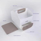 Ubbi Diaper Caddy with Changing Mat Portable Baby Organizer