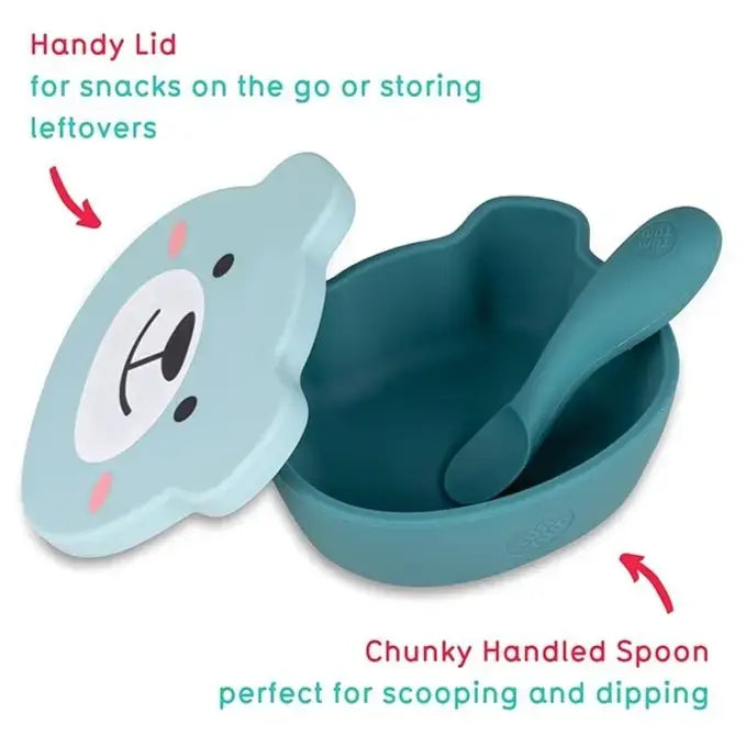 TUM TUM Baby Suction Bowl & Spoon Set, Blue