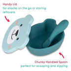 TUM TUM Baby Suction Bowl & Spoon Set, Blue