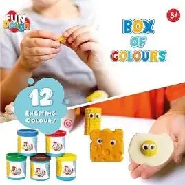 Funskool Fun dough Compound Box of Colours 600gms 12x50 Gms  Multicolour Dough Toy Shaping Sculpting 3 years plus