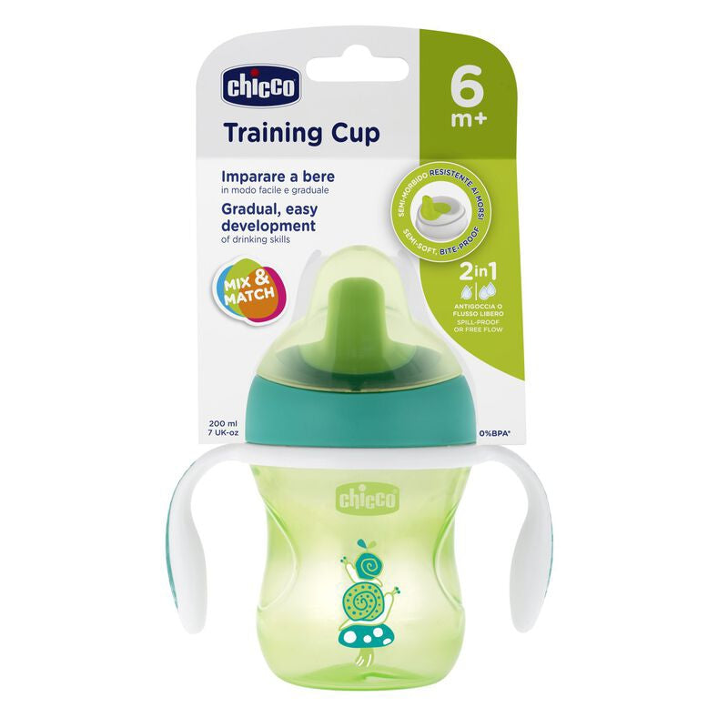 Chicco Training Cup With Semi Soft Spout 200 ml Colour and Print May Vary