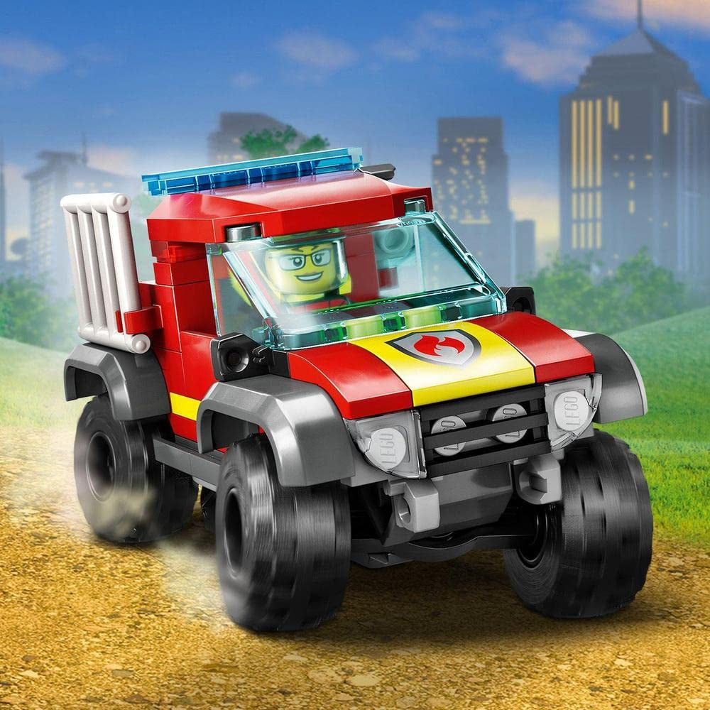 Lego 60393 City 4x4 Fire Engine Rescue Building Kit For 97 pcs Ages 5 plus
