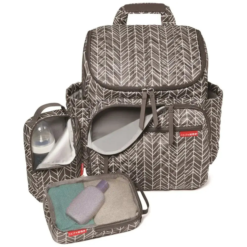 Skip Hop Forma Backpack Diaper Bag Grey Feather