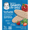Gerber Strawberry Apple Spinach Teething Wafers 7 Plus Months Crawler