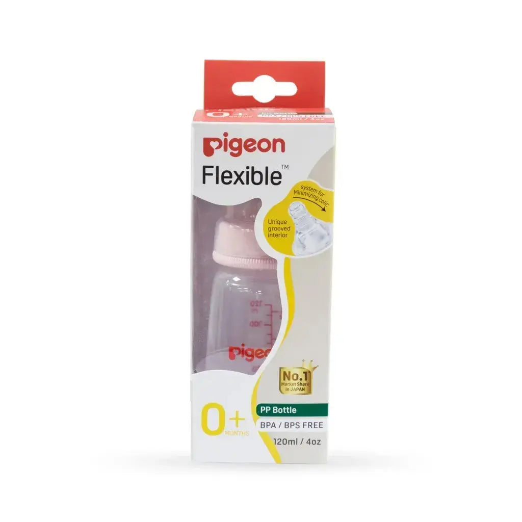 Pigeon Flexible Plastic Bottle 0 Plus Months Babies Pp Feeding Bottle 120ml 4oz