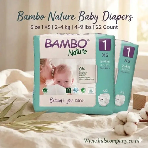 Bambo Nature Baby Diapers Size 1 Xs 2 to 4 kg 22 Count