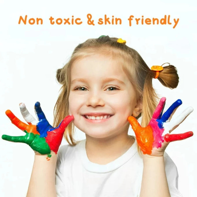 Jar Melo Washable Finger Paint 10 Colors Set Age 2 plus Years