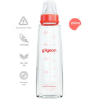 Pigeon Flexible glass Bottle Nursing Feeding Bottle With Added Nipple M for 4 plus Month Babies 200ml 6oz
