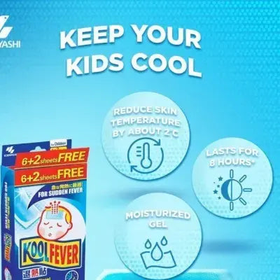 Koolfever Cooling Gel For Children 6 plus 2 Sheets