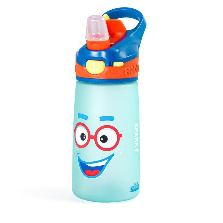 Rabitat Snap Lock Sipper Bottle 410ml Ye Blue Sparky Plastic