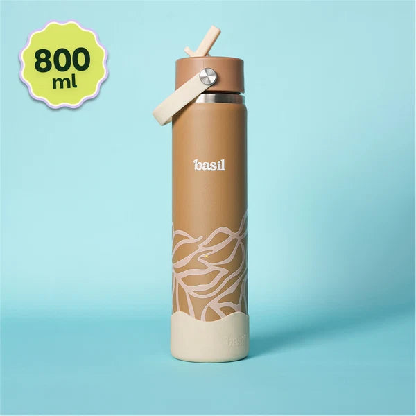 Basil HydraFizz Insulated Stainless steel Sipper with Carry Handle - 800ml