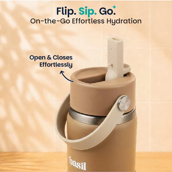 Basil HydraFizz Insulated Stainless steel Sipper with Carry Handle - 800ml