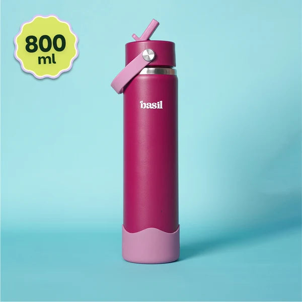 Basil HydraFizz Insulated Stainless steel Sipper with Carry Handle - 800ml