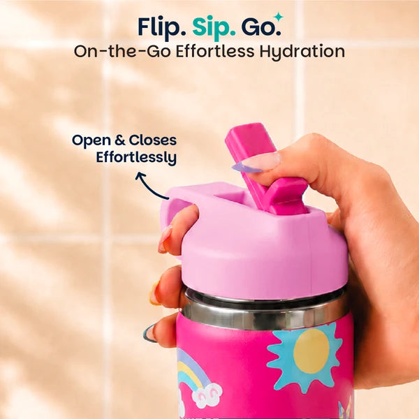 Basil HydraPop Insulated Stainless steel Sipper with Loop Handle- 600 ml
