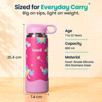 Basil HydraPop Insulated Stainless steel Sipper with Loop Handle- 600 ml
