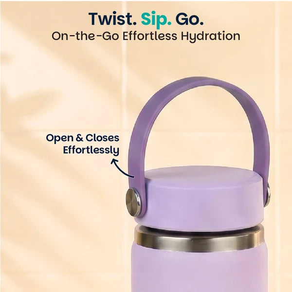 Basil HydraPop Insulated Stainless steel Sipper with Carry Handle- 600 ml