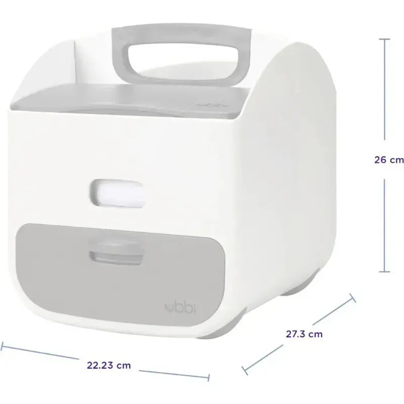 Ubbi Diaper Caddy with Changing Mat Portable Baby Organizer