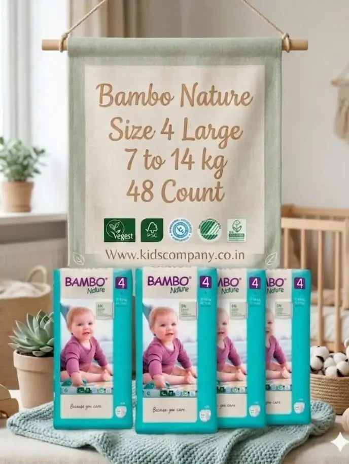 Bambo Nature Diapers Size 4 Large 7 to 14 kg 48 Count
