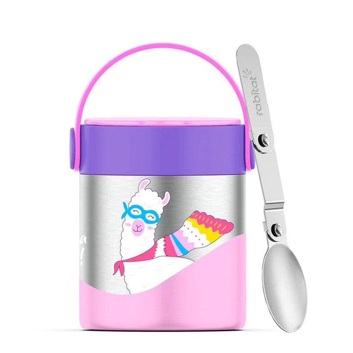 Rabitat Meal mate Lunch Flask With Folding Spoon 418 Ml - Chatter Box