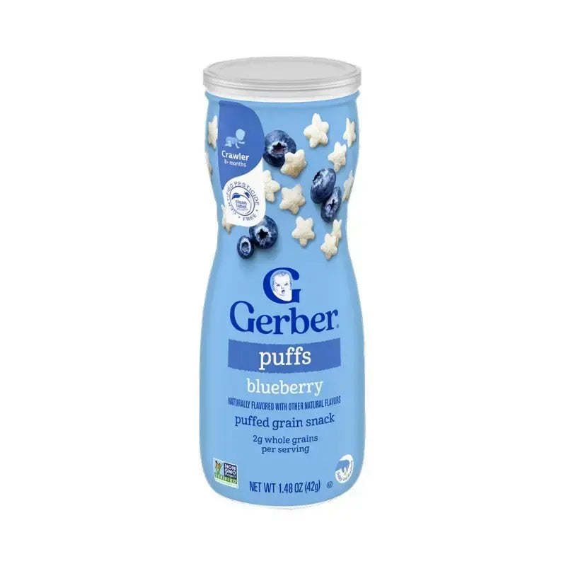 Gerber Grain Grow Puffs Blueberry 42g 8 Months and above Snacks for crawling Baby