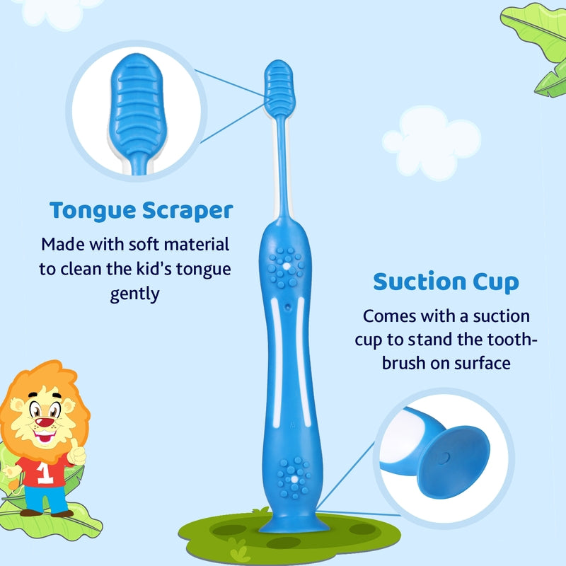 Chicco xtra soft Orange Toothbrush for 3 to 8 Year Kids 1 Count