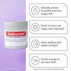 Sudocrem Antiseptic Healing Cream Zinc Oxide Cream for Nappy Rash Eczema Acne and Minor Burns Tub 400 gm