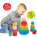 Giggles Stack N nest Toy Multicolour 3 in 1 giftset Develops motor skills 6 months above Infant and Preschool