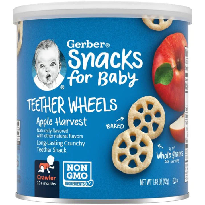 Gerber Banana Cream Apple Harvest snacks for baby Crawler 10+ months