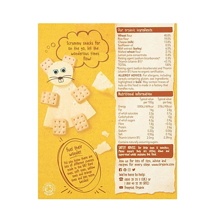 Organix Mini  Cheese Crackers 80g 4 x 20g pack