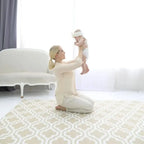 Dwinguler Large Playmat Moroccan Beige Reversible Baby Mat