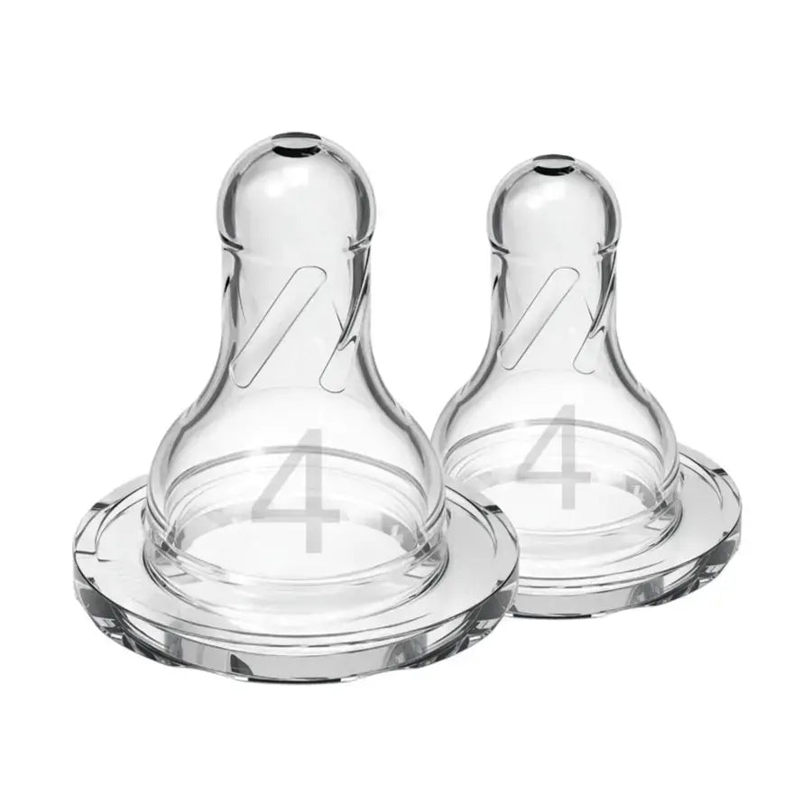 Dr Browns Natural Flow Narrow Baby Bottle Silicone Nipple 2 Pack Level4 9 Months plus