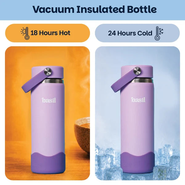 Basil HydraPop Insulated Stainless steel Sipper with Carry Handle- 600 ml