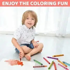 Jar Melo 48 Colors Jumbo Crayons for Toddlers Non Toxic Washable Crayons for Babies