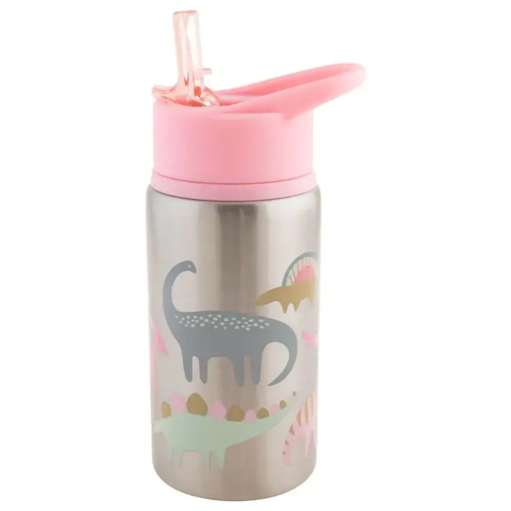 Stephen Joseph Stainless Steel Water Bottle  Pink Dino sj 1175 59 A
