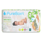Pureborn Organic Bamboo Diapers 3 to 6 kg 32 Count Size 2