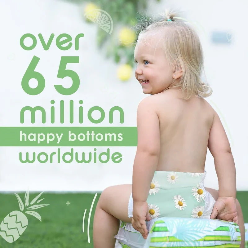 Pureborn Organic Bamboo Diapers 3 to 6 kg 32 Count Size 2
