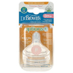 Dr Browns Options plus Wide Neck Baby Bottle Nipple Preemie 0 Months plus Pack Of 2