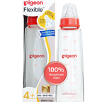 Pigeon Flexible glass Bottle Nursing Feeding Bottle With Added Nipple M for 4 plus Month Babies 200ml 6oz