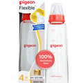 Pigeon Flexible glass Bottle Nursing Feeding Bottle With Added Nipple M for 4 plus Month Babies 200ml 6oz