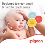 Pigeon Cotton Swabs Extra Thin Stem,BPA Free,100 % Soft Cotton Tips,Eco Friendly,Whit,(200 pcs)