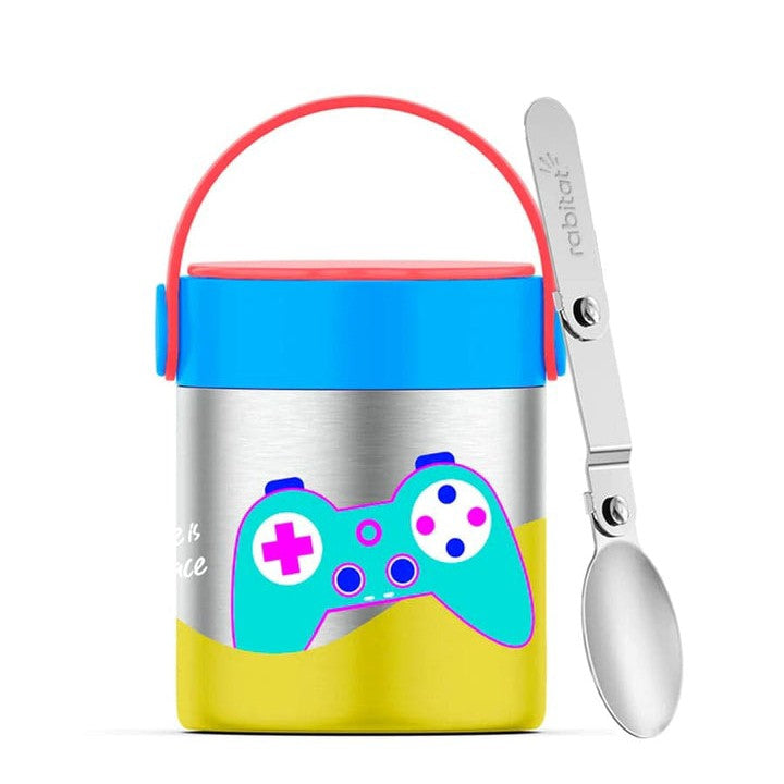 Rabitat Meal mate Lunch Flask With Folding Spoon 418 Ml - Chatter Box