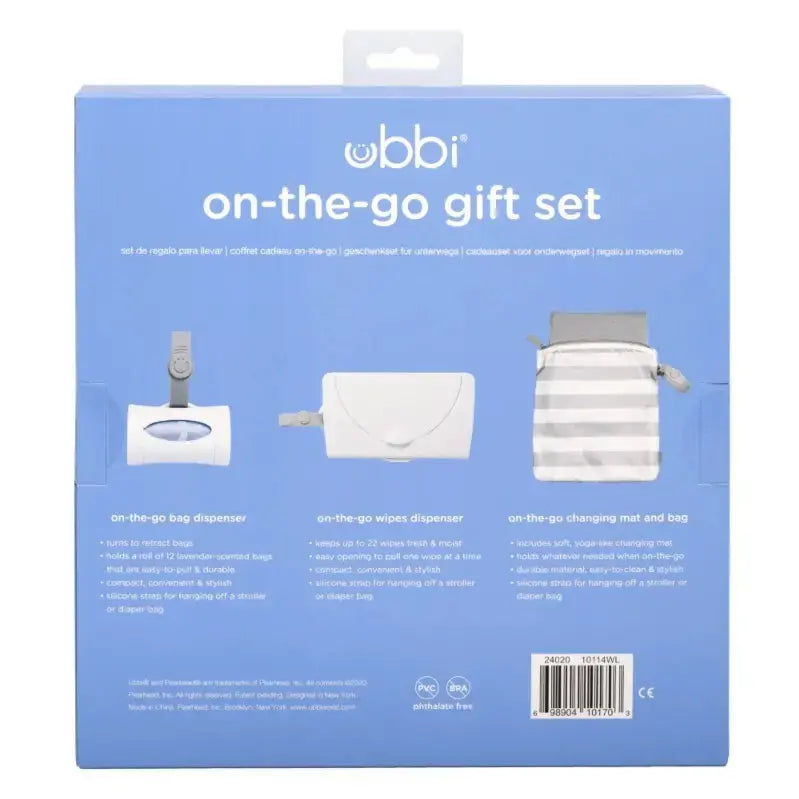 Ubbi On the Go Baby Travel Gift Set Portable Diapering Kit