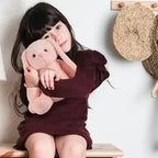 Mirada Cute Peach Bunny Soft Toy for Girls/Kids | Huggable Rabbit with Long Ears | Soft Stuffed Plush Animal | 35cm