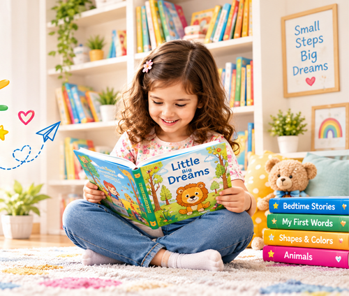 Child enjoying a picture book